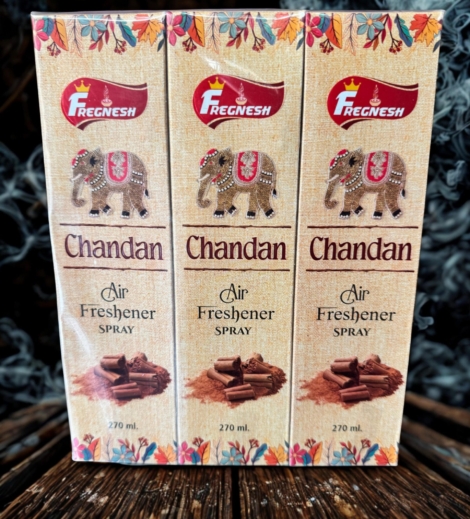 Chandan Room Freshener, Sandalwood Room Freshener Spray, Buy Chandan Room Freshener Online, Long-lasting Room Freshener, Sandalwood Air Freshener 270ml, Best Room Freshener for Home & Office.